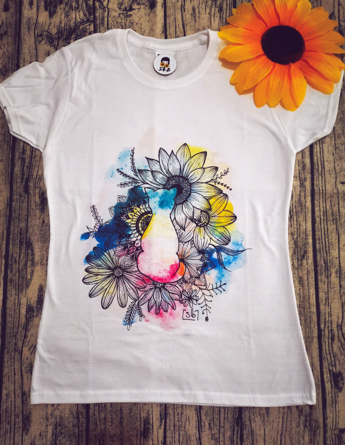 T-shirt WatercolorCAT