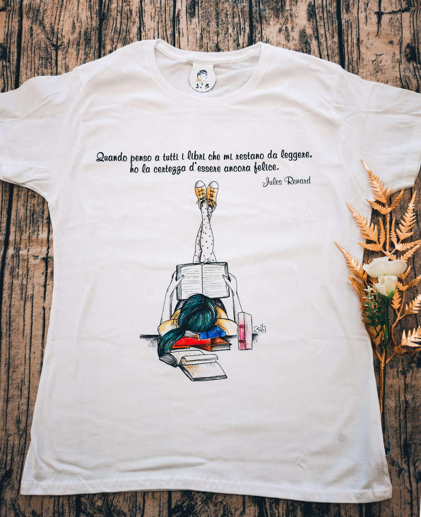 T-shirt Ragazza Libro