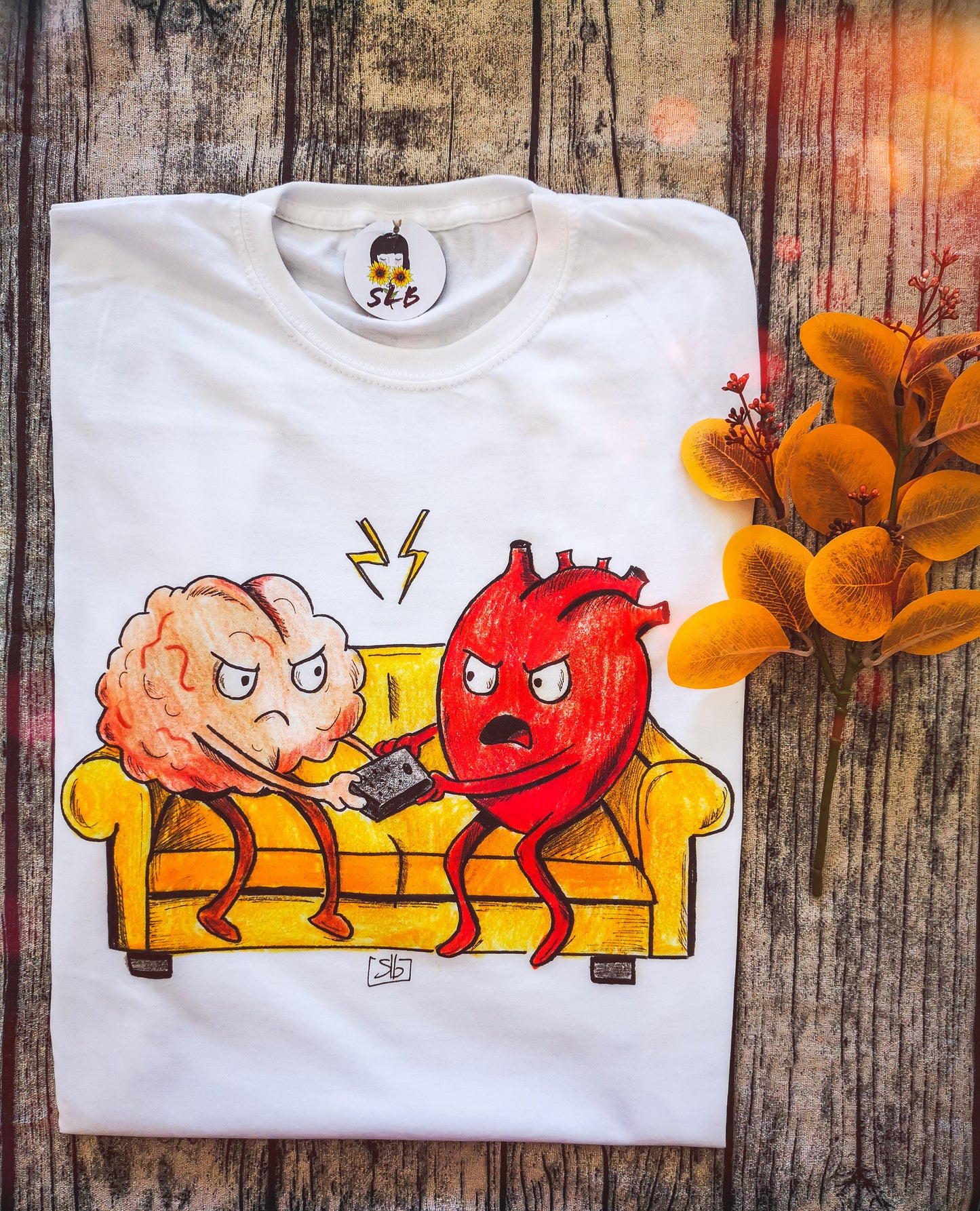 T-shirt BRAIN VS HEART