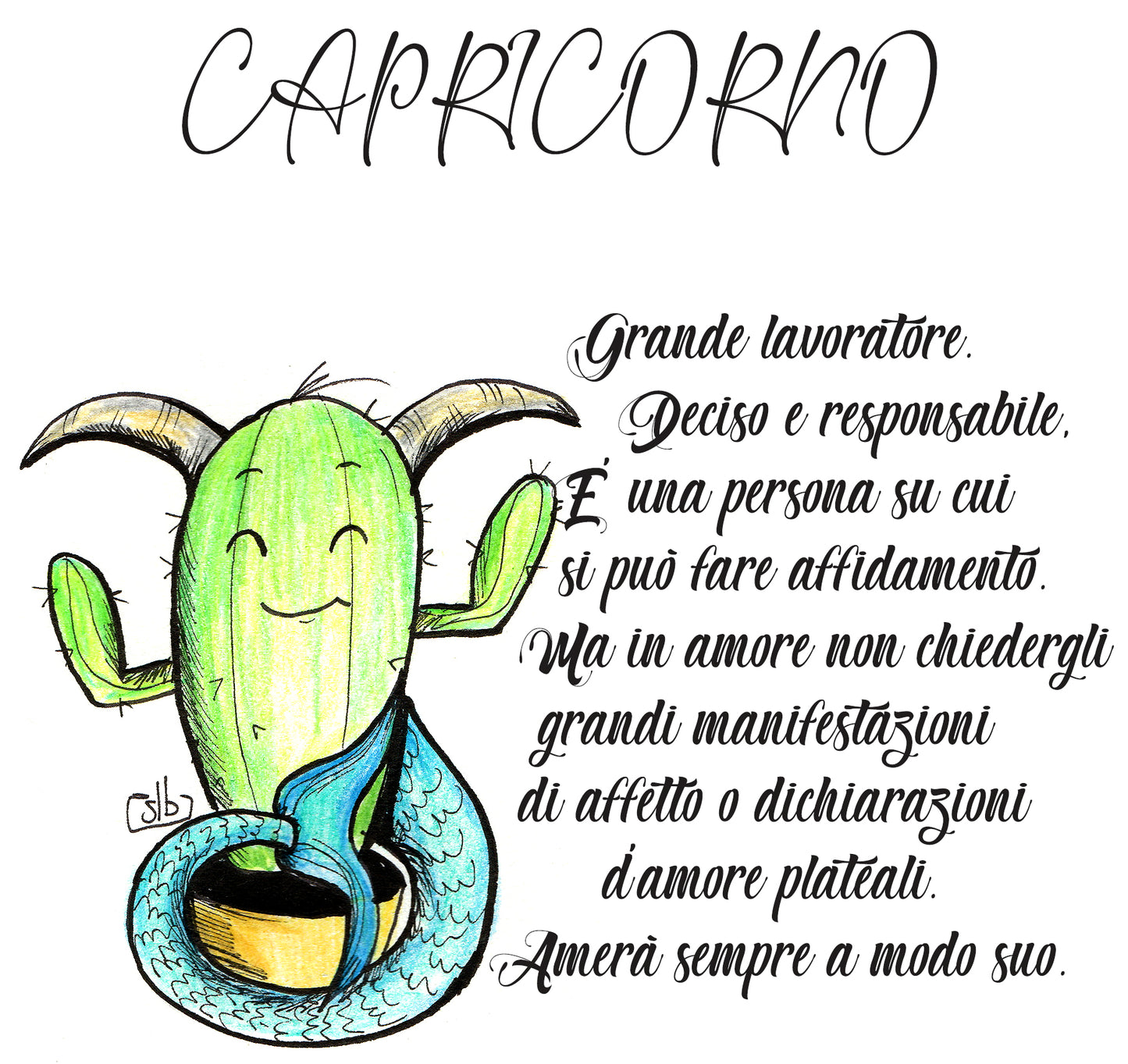 T-shirt AstroCactus Capricorno