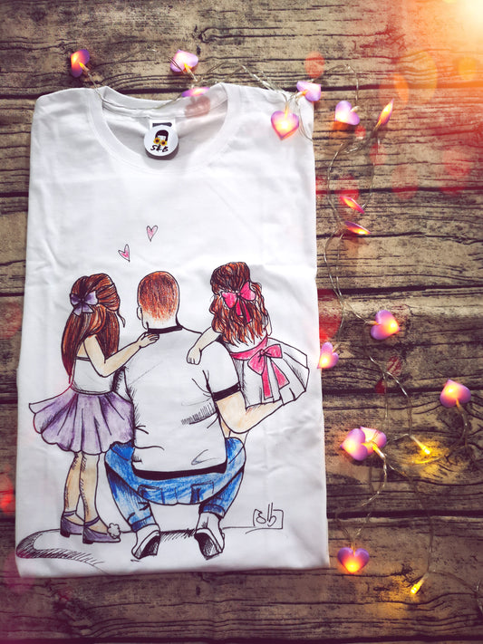 T-shirt Papà e bimbe
