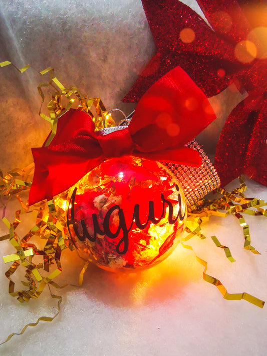 Pallina Natalizia Rossa + Auguri