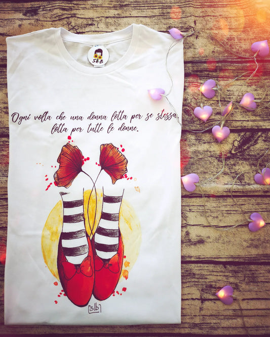 T-shirt Donna che Lotta